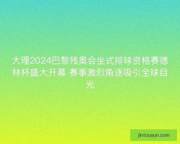 大理2024巴黎残奥会坐式排球资格赛德林杯盛大开幕 赛事激烈角逐吸引全球目光